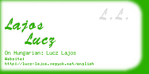 lajos lucz business card